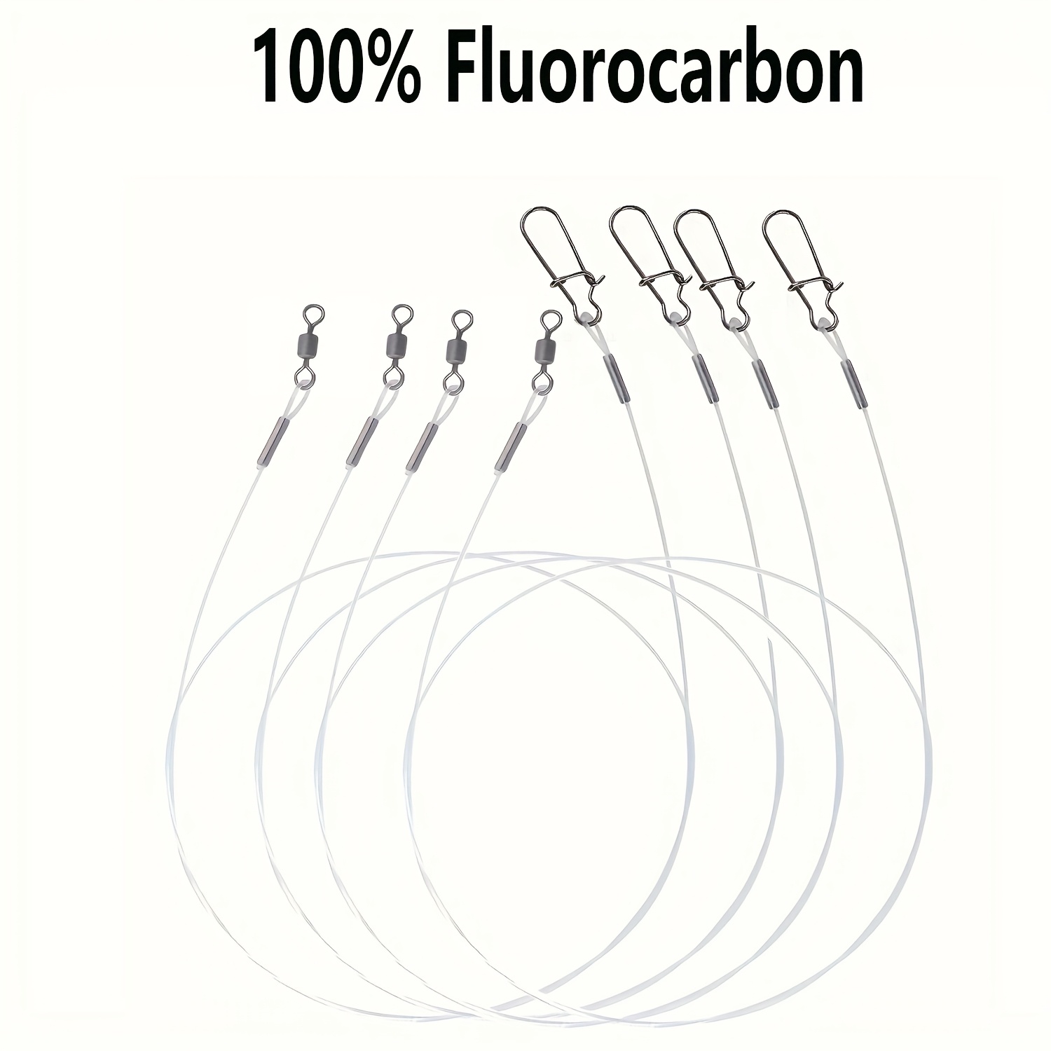 Fluorocarbon Line - 12Pcs 100% Fluorocarbon Fishing Line with