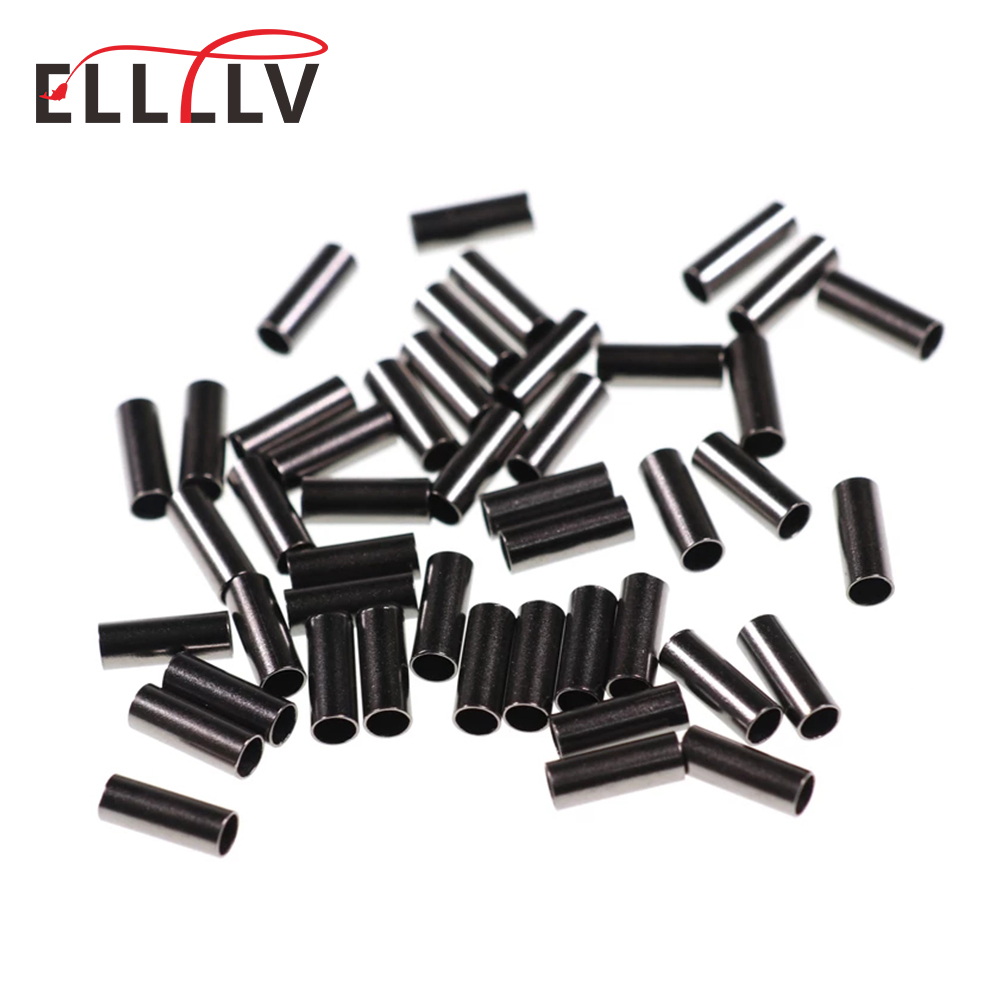 Freshwater Line - 100pcs Black Single Barrel Copper Sleeves