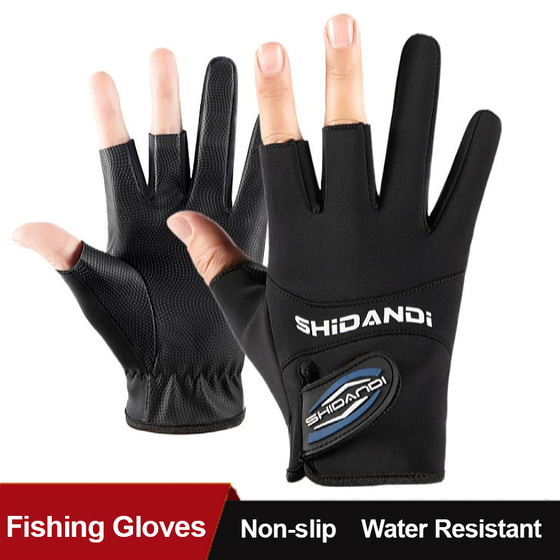 Saltwater Line - Fishing Gloves Men Three Finger Cut