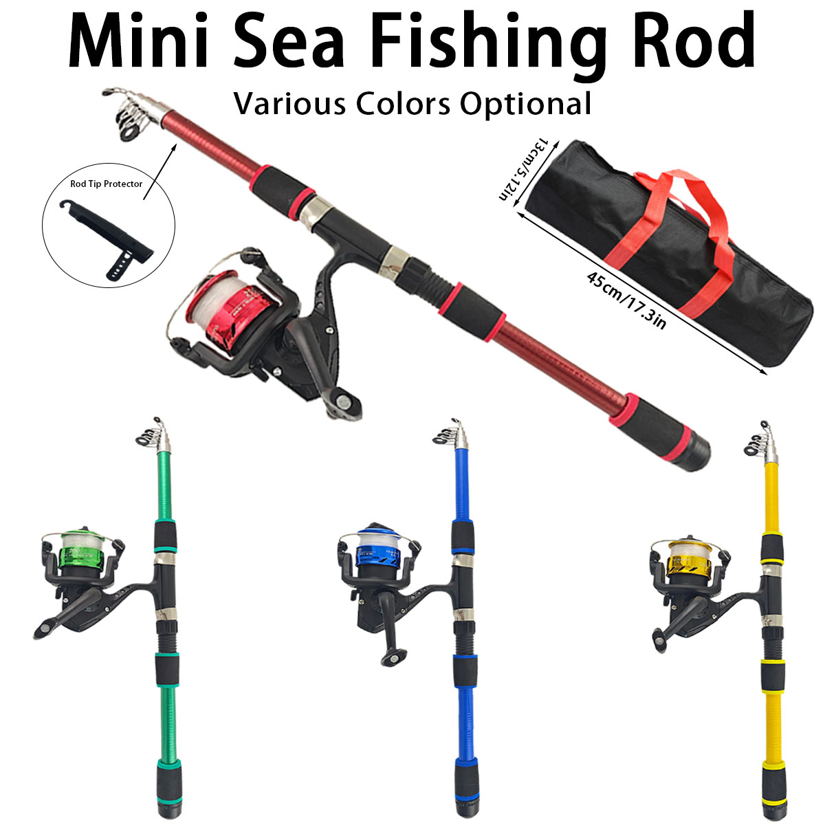 Saltwater Line - Mini Telescopic Sea Fishing Rod Combo
