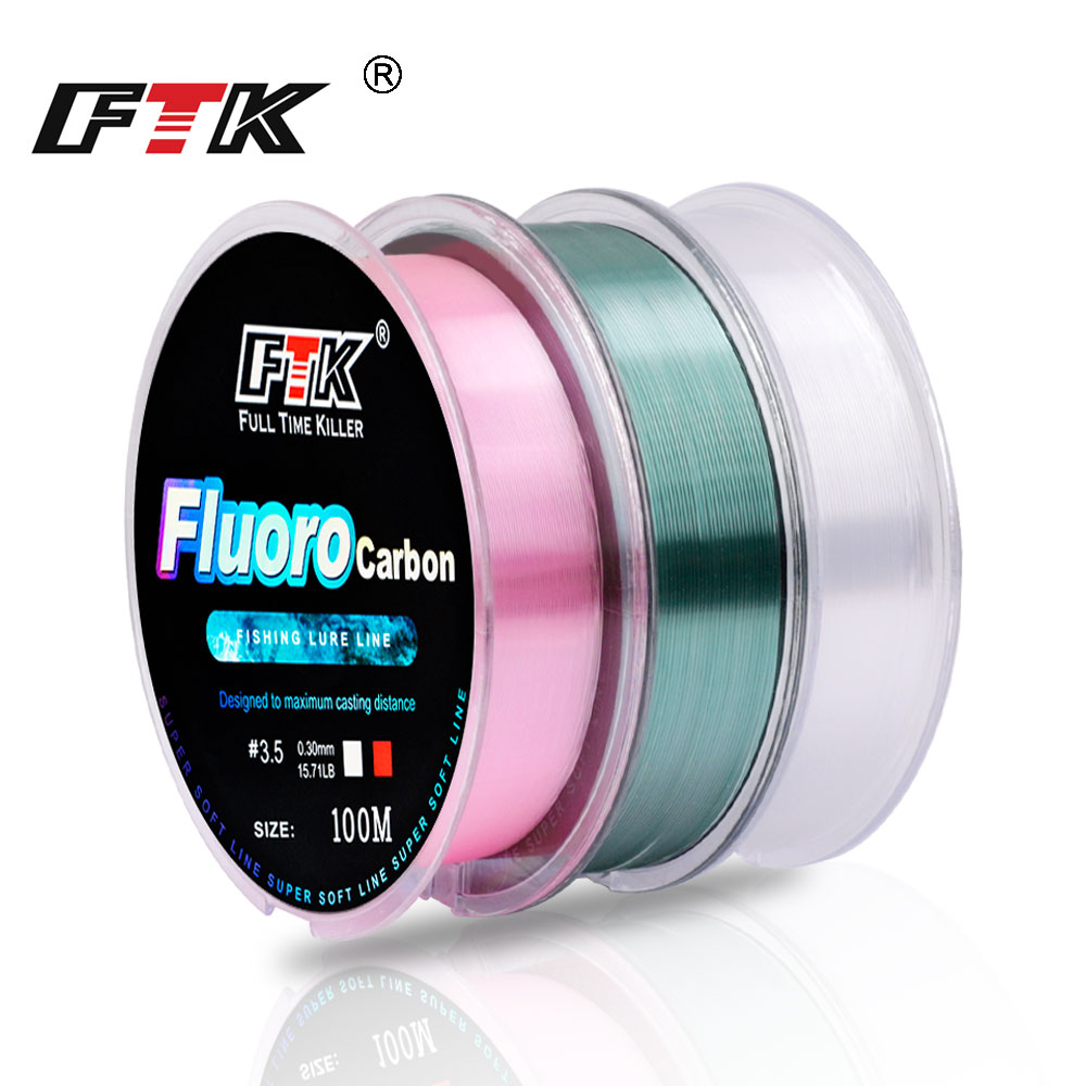 Fluorocarbon Line - FTK 100M Fluorocarbon Coating Fishing Line