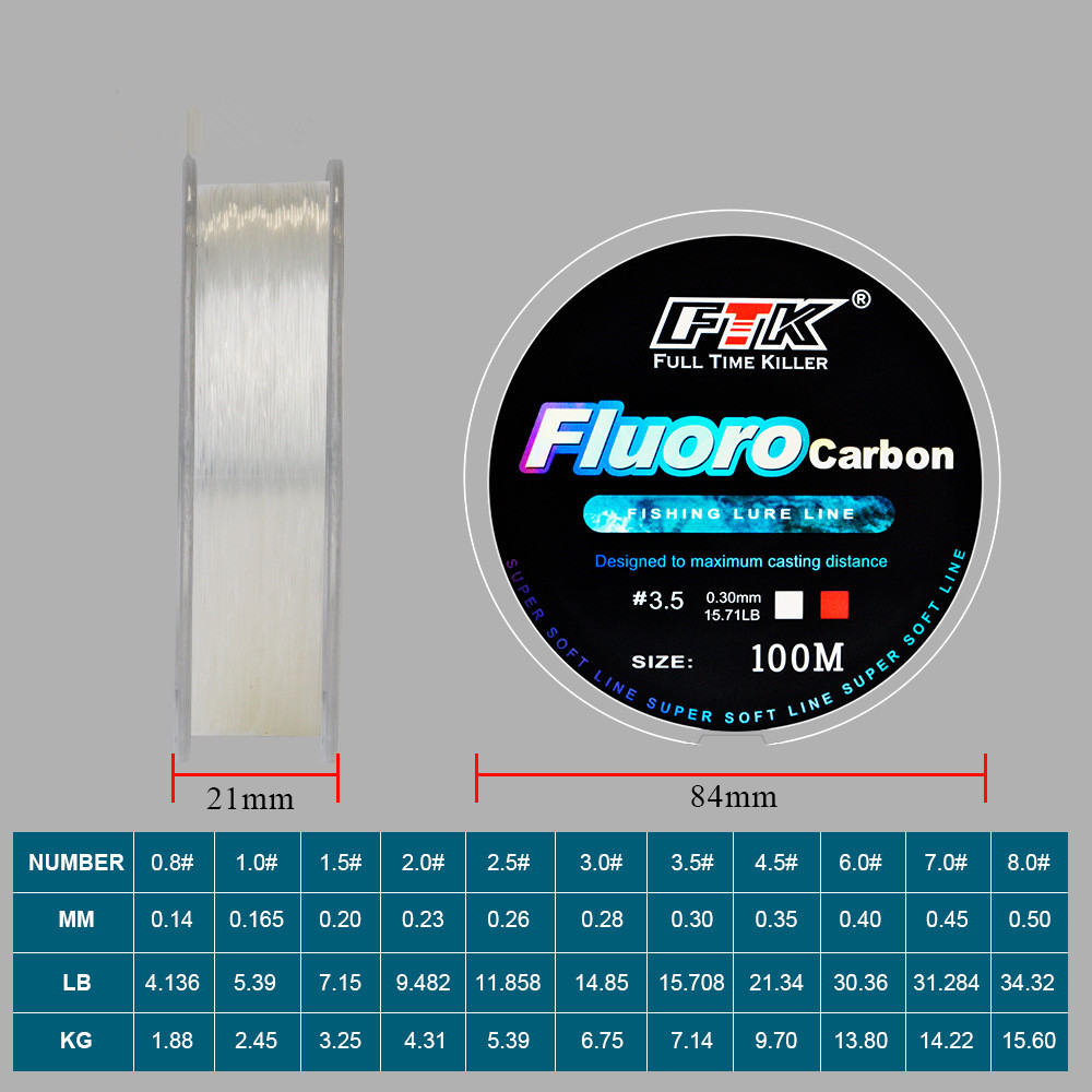 100m fluorocarbon bait fishing - Fluorocarbon Line review and price