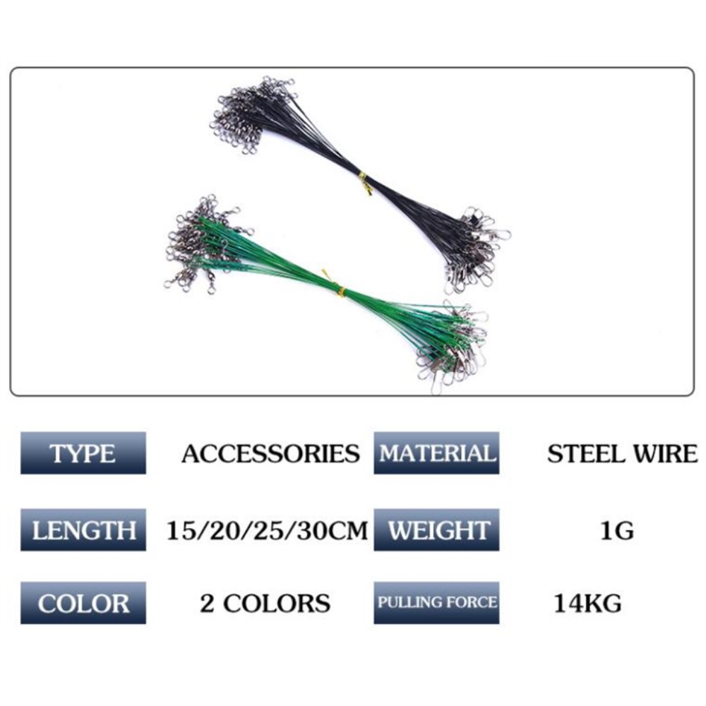 10pcs/lot Anti Bite Steel Fish - Leader Line review and price