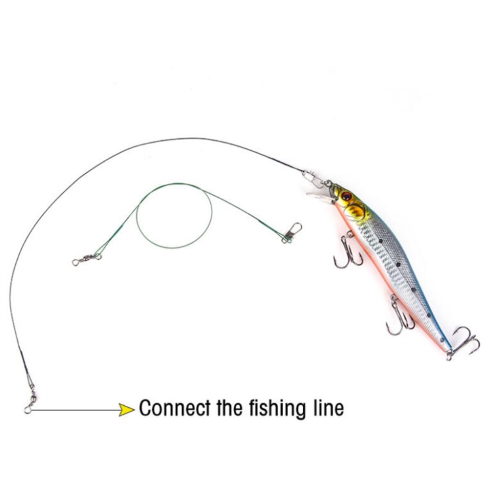 10pcs/lot Anti Bite Steel Fish - Leader Line review and price