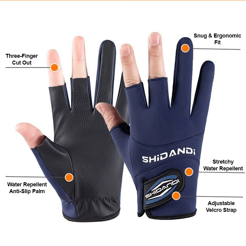 Fishing Gloves Men Three Finge - Saltwater Line review and price