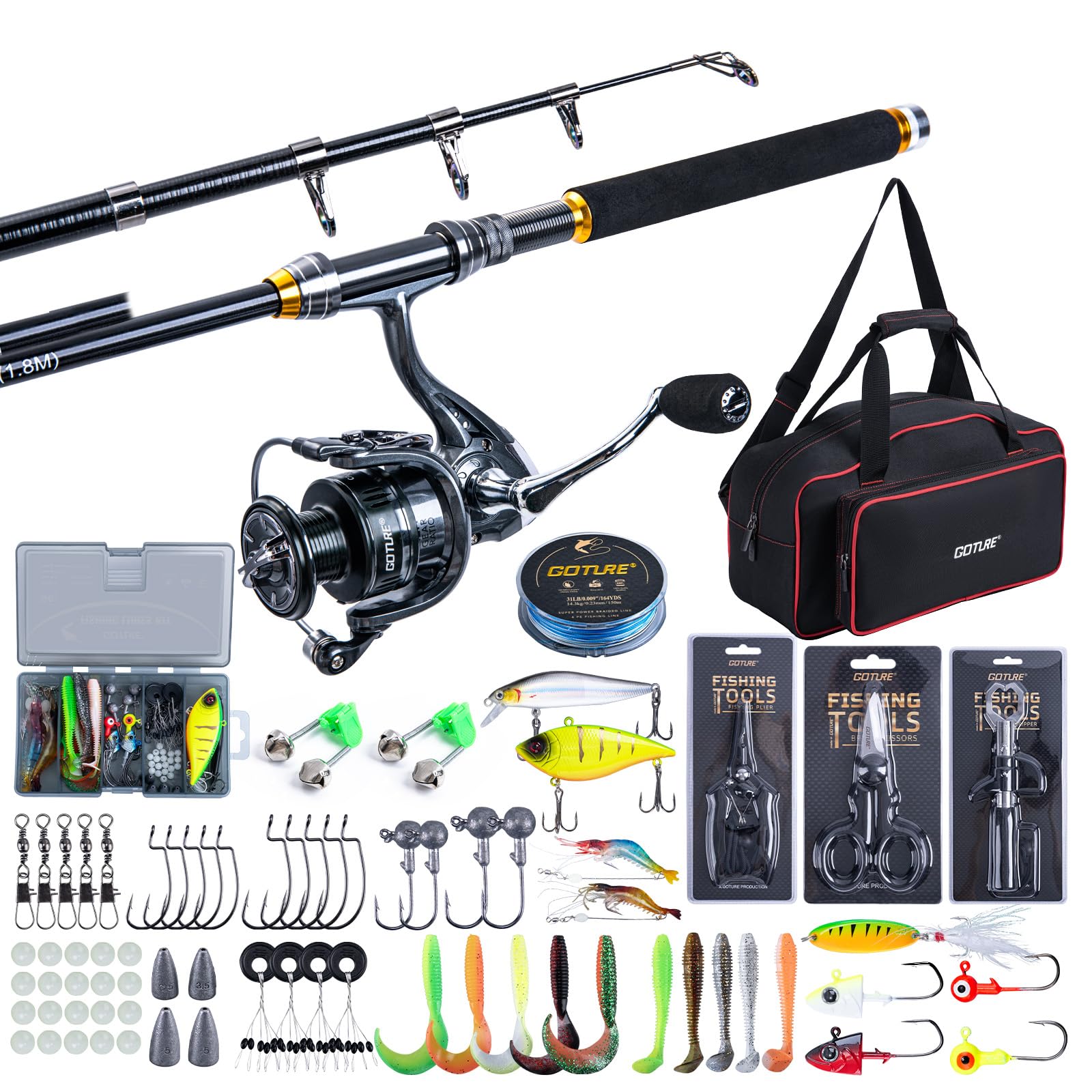 Goture Fishing Telescopic Rod  - Fishing Line Spooler review and price